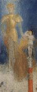 Fernand Khnopff Victoria Like Flames her Long Red Tresses Licked china oil painting artist